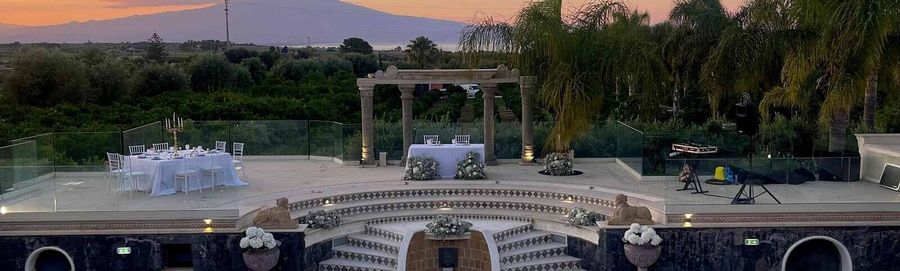 The gardens at Thalos near Augusta, a casa comunale between Catania and Siracusa